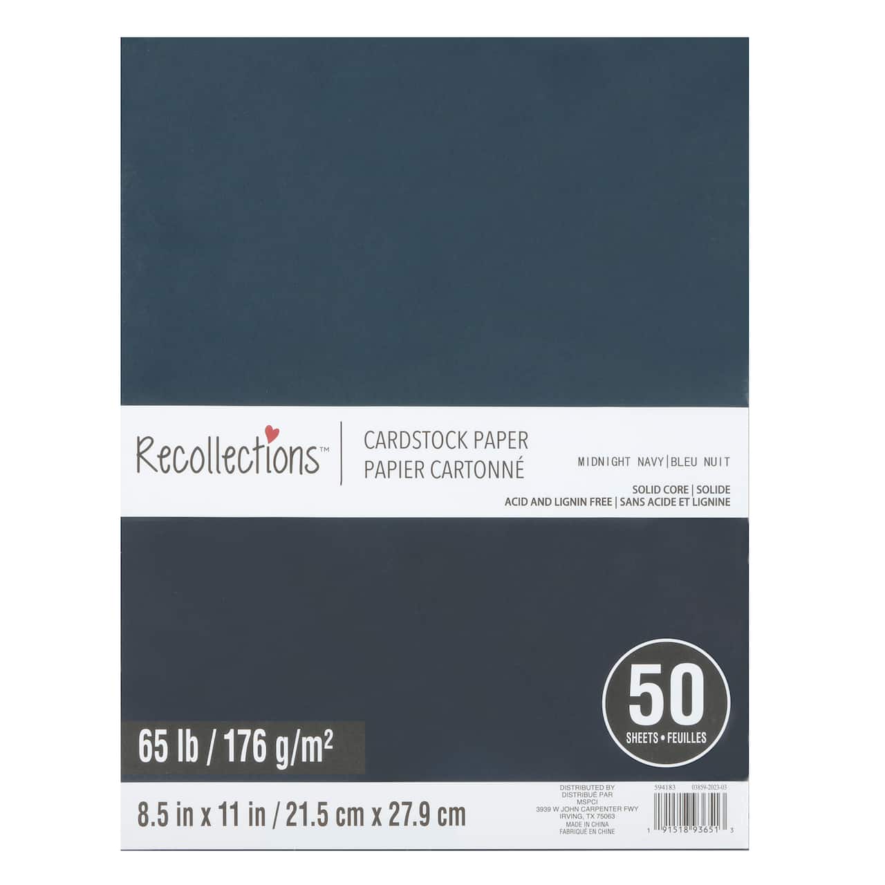 12 Packs: 50 ct. (600 total) 8.5" x 11" Cardstock Paper by Recollections™